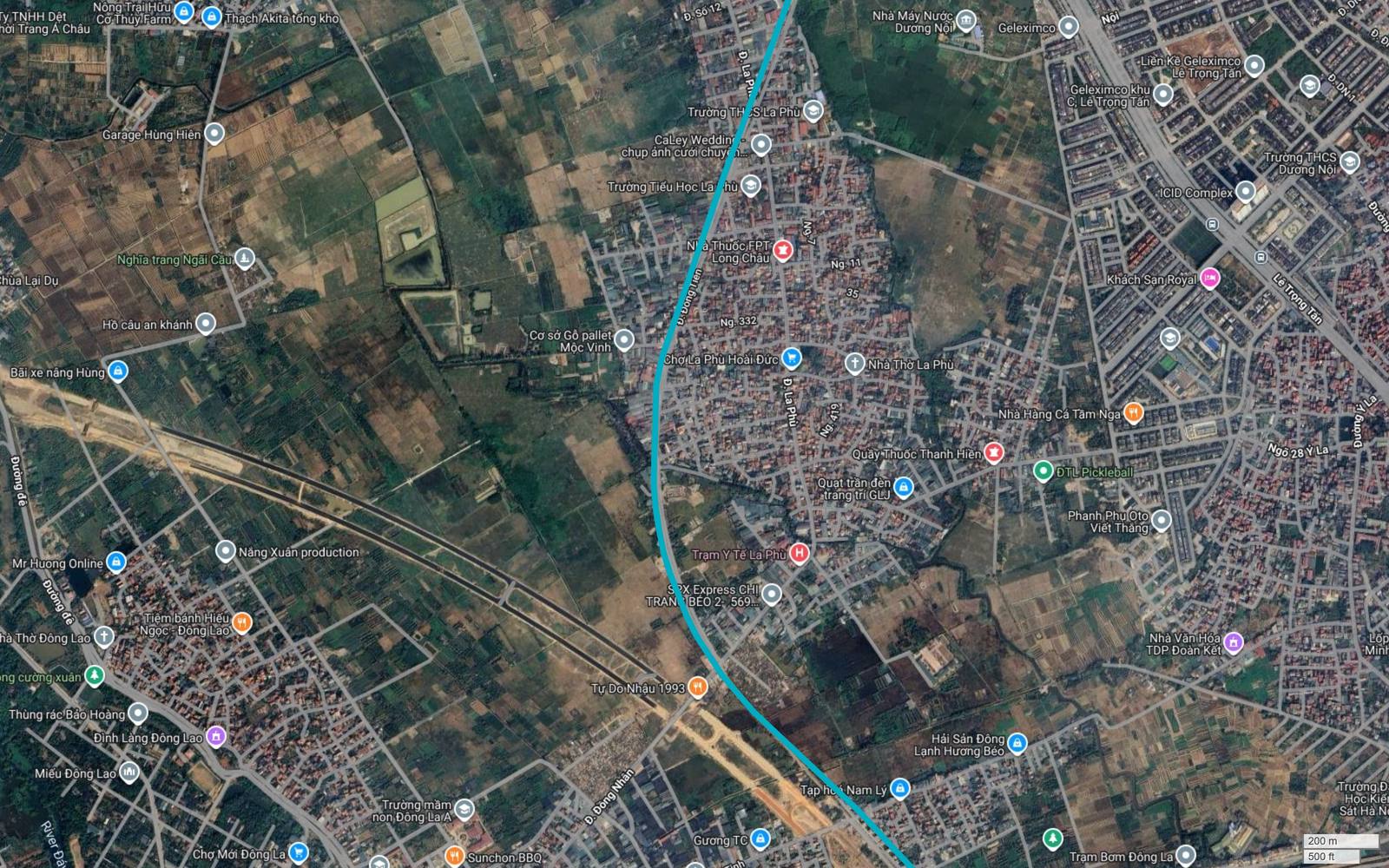Địa bàn La Phù trên tuyến metro số 6 Hà Nội, hành lang xuyên lõi làng nghề dệt kim cạnh Chợ La Phù Hoài Đức và Nhà Thờ La Phù